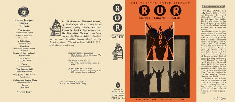 Item #3824 RUR, Rossum's Universal Robots. Karel Capek
