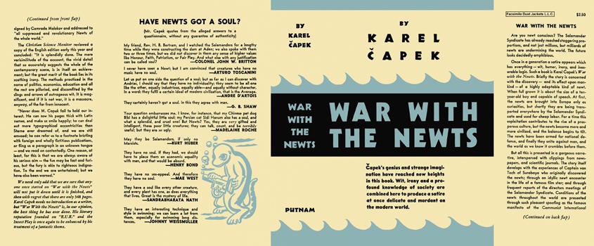 Item #3825 War with the Newts. Karel Capek.