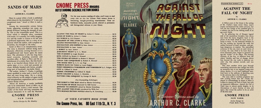 Item #3830 Against the Fall of Night. Arthur C. Clarke.
