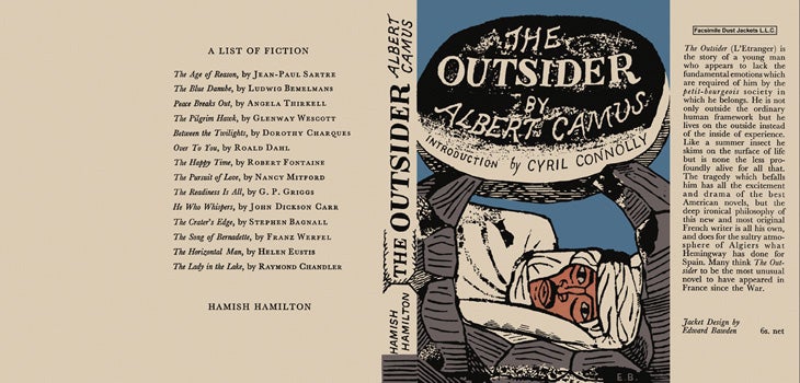 Item #38340 Outsider, The. Albert Camus