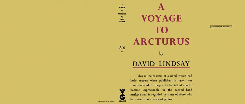 Item #38360 Voyage to Arcturus, A. David Lindsay