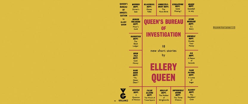 Item #38375 Queen's Bureau of Investigation. Ellery Queen