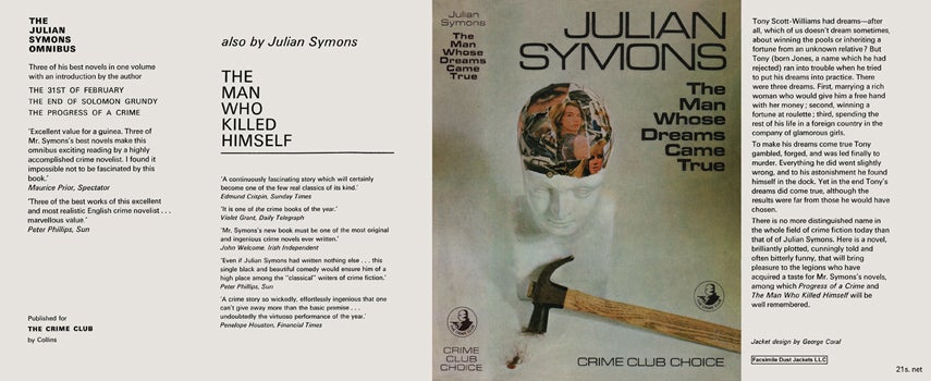 Item #38392 Man Whose Dreams Came True, The. Julian Symons