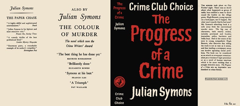 Item #38393 Progress of a Crime, The. Julian Symons.