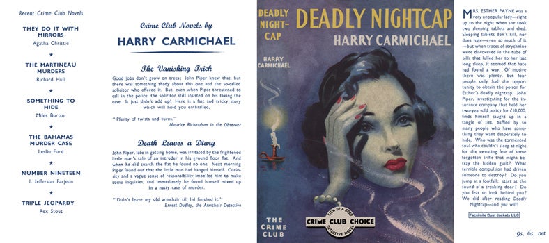Item #38453 Deadly Nightcap. Harry Carmichael.