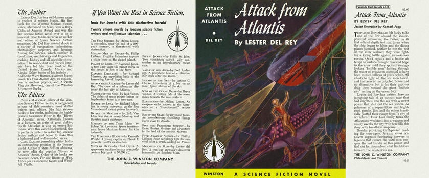 Item #3852 Attack from Atlantis. Lester Del Rey