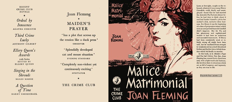 Item #38539 Malice Matrimonial. Joan Fleming.