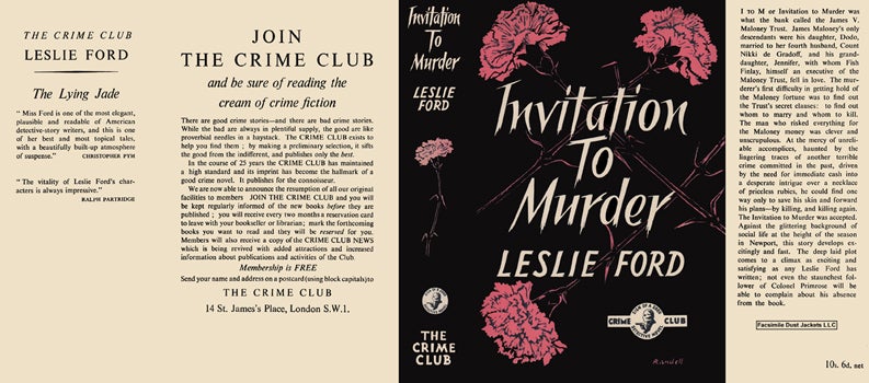 Item #38541 Invitation to Murder. Leslie Ford