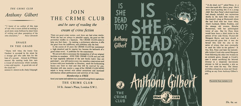 Item #38563 Is She Dead Too? Anthony Gilbert