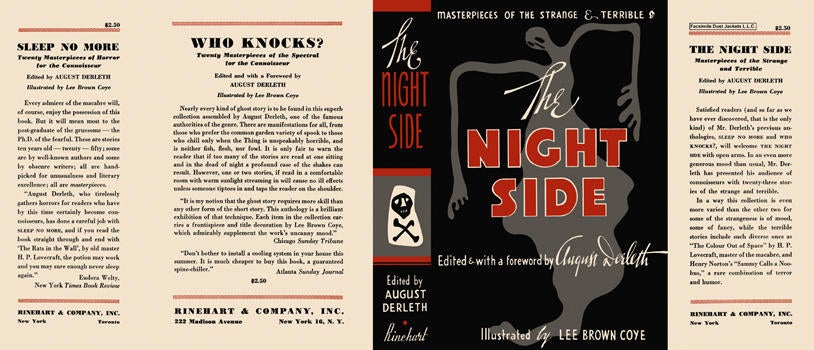 Item #3858 Night Side, The. August Derleth, Anthology.