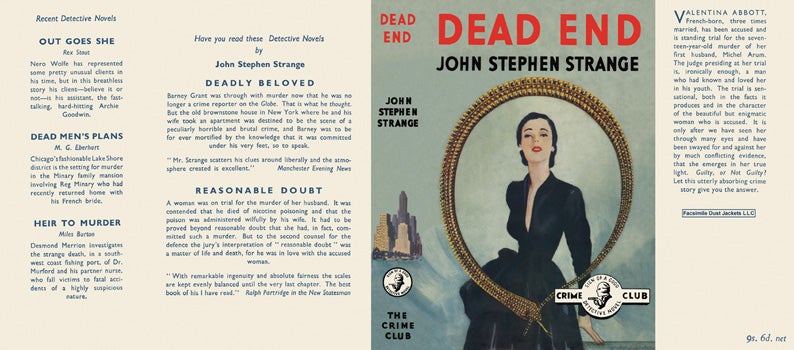 Item #38718 Dead End. John Stephen Strange.