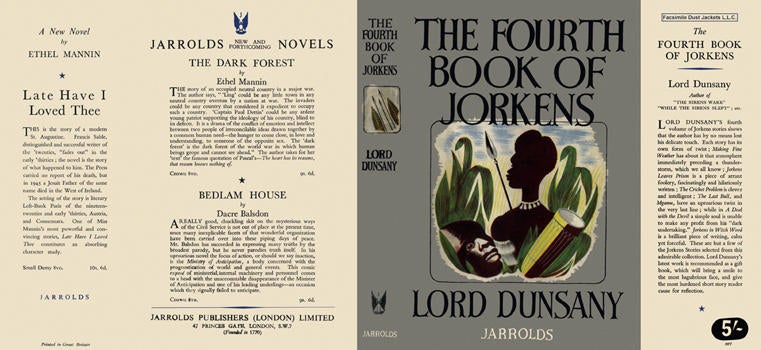 Item #3879 Fourth Book of Jorkens, The. Lord Dunsany