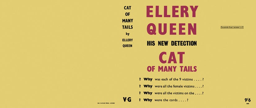 Item #38801 Cat of Many Tails. Ellery Queen.
