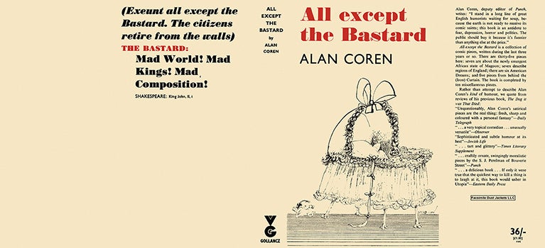 Item #38886 All Except the Bastard. Alan Coren.