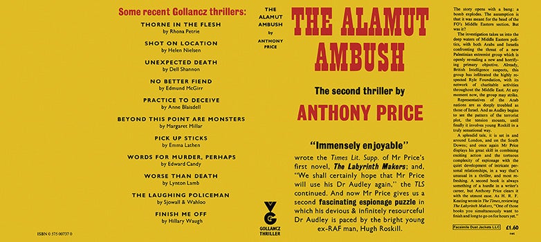 Item #39002 Alamut Ambush, The. Anthony Price
