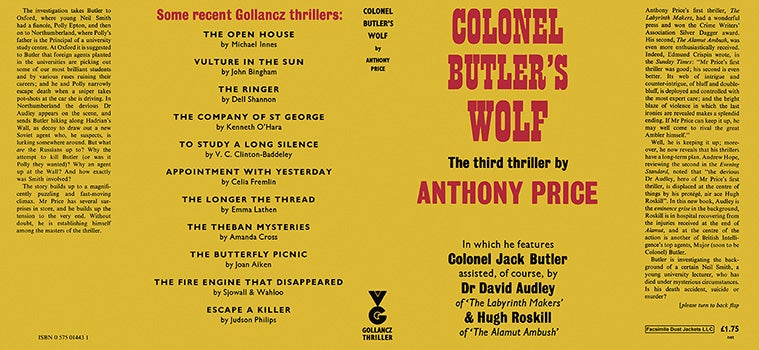 Item #39003 Colonel Butler's Wolf. Anthony Price