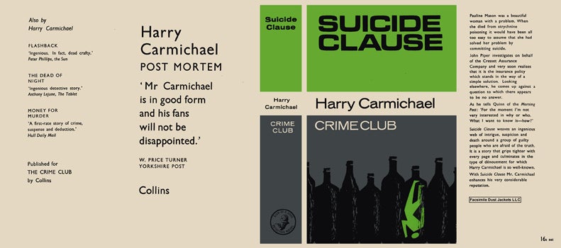 Item #39174 Suicide Clause. Harry Carmichael