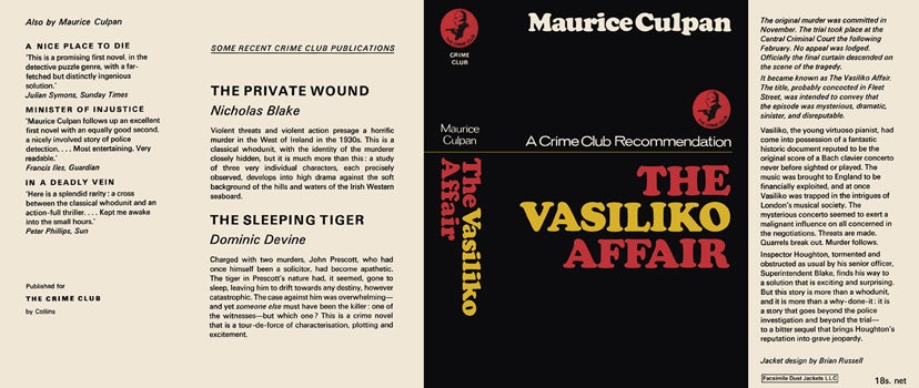 Item #39175 Vasiliko Affair, The. Maurice Culpan.