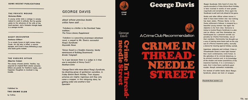 Item #39176 Crime in Threadneedle Street. George Davis.