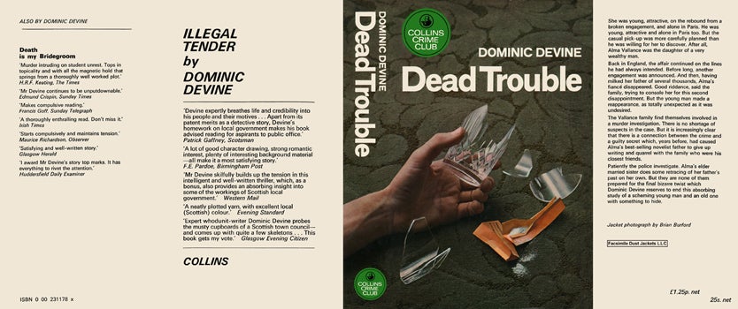 Item #39179 Dead Trouble. Dominic Devine.