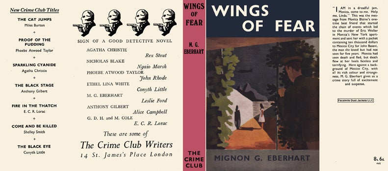 Item #39192 Wings of Fear. Mignon G. Eberhart.