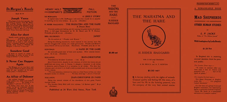 Item #3921 Mahatma and the Hare, The. H. Rider Haggard