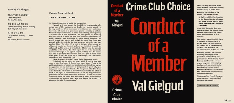 Item #39229 Conduct of a Member. Val Gielgud.