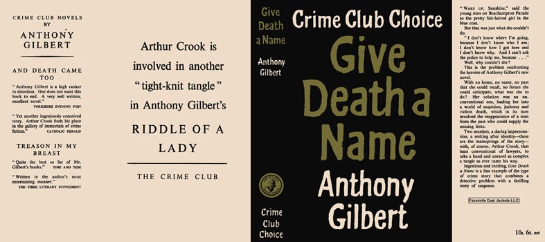 Item #39233 Give Death a Name. Anthony Gilbert.