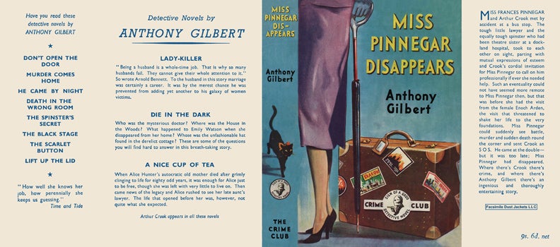 Item #39235 Miss Pinnegar Disappears. Anthony Gilbert