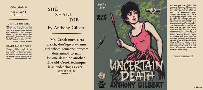 Item #39239 Uncertain Death. Anthony Gilbert