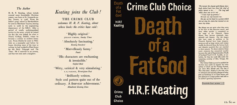 Item #39249 Death of a Fat God. H. R. F. Keating