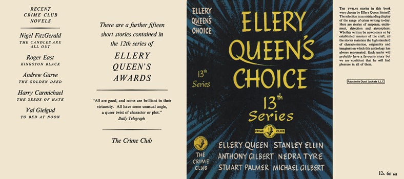 Item #39288 Ellery Queen's Choice, Thirteenth Series. Ellery Queen, Anthology.