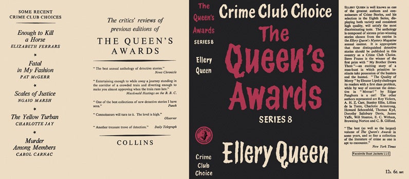 Item #39289 Queen's Awards, Series Eight, The. Ellery Queen, Anthology.