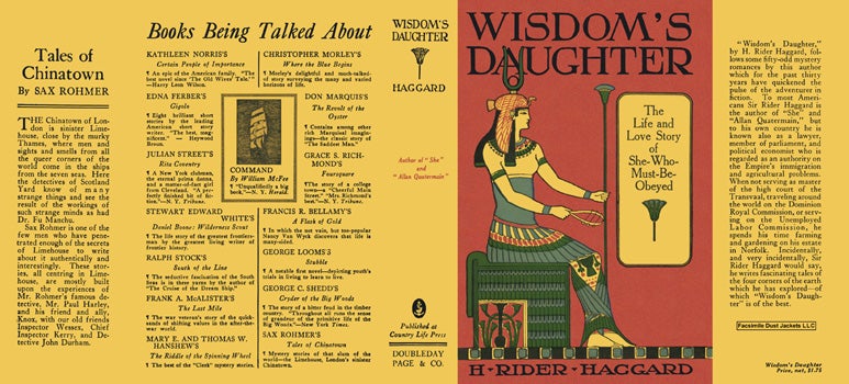 Item #3933 Wisdom's Daughter. H. Rider Haggard