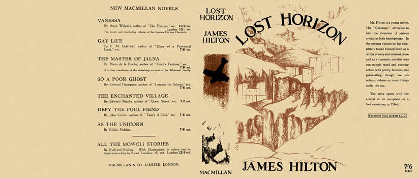 Item #3978 Lost Horizon. James Hilton