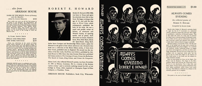 Item #3982 Always Comes Evening. Robert E. Howard.