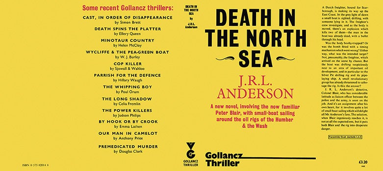 Item #40011 Death in the North Sea. J. R. L. Anderson