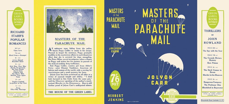 Item #40145 Masters of the Parachute Mail. Jolyon Carr