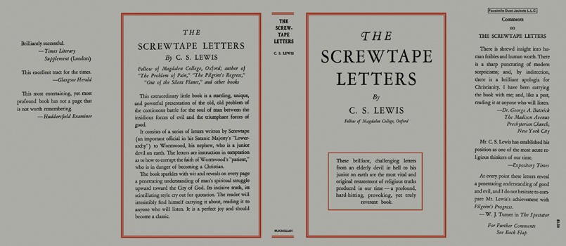 Item #4021 Screwtape Letters, The. C. S. Lewis