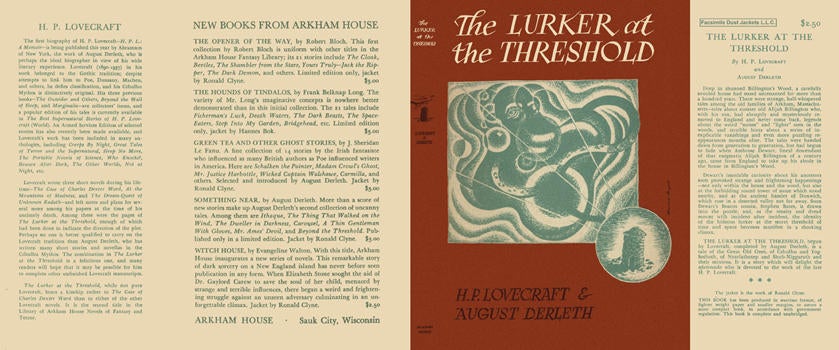 Item #4040 Lurker at the Threshold, The. H. P. Lovecraft, August Derleth.