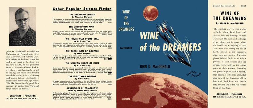 Item #4043 Wine of the Dreamers. John D. MacDonald