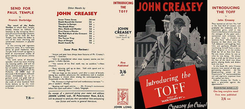 Item #40476 Introducing the Toff. John Creasey.