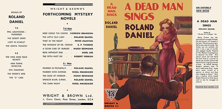 Item #40580 Dead Man Sings, A. Roland Daniel
