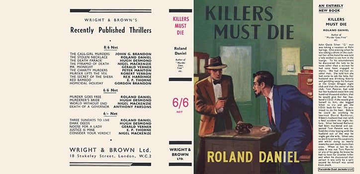 Item #40587 Killers Must Die. Roland Daniel