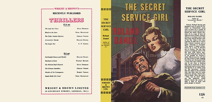 Item #40600 Secret Service Girl, The. Roland Daniel.