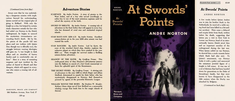Item #4069 At Swords' Points. Andre Norton.