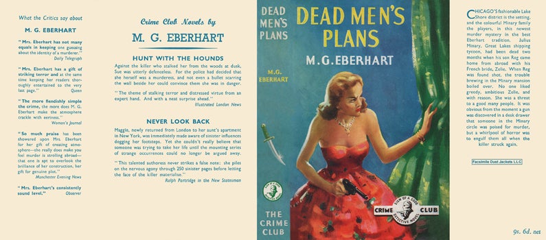Item #40702 Dead Men's Plans. Mignon G. Eberhart.
