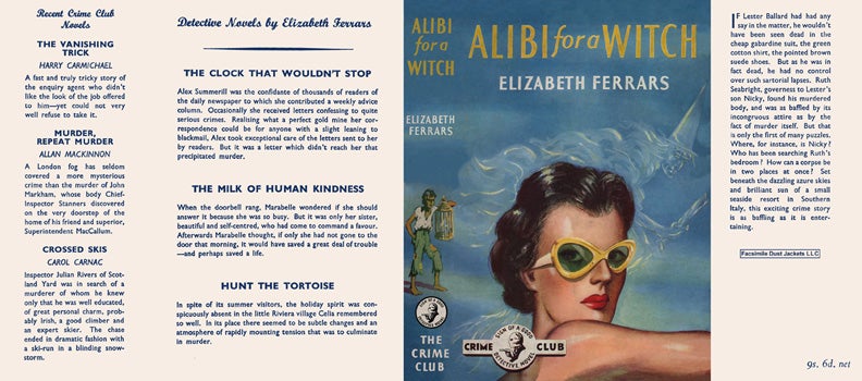 Item #40755 Alibi for a Witch. Elizabeth Ferrars.