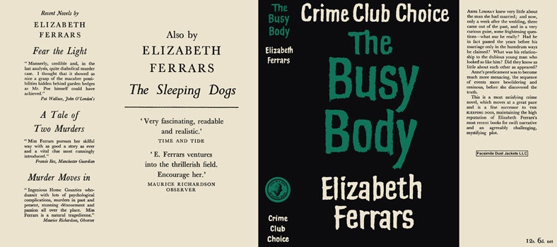 Item #40757 Busy Body, The. Elizabeth Ferrars.