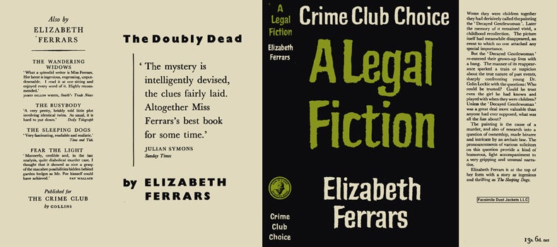 Item #40761 Legal Fiction, A. Elizabeth Ferrars